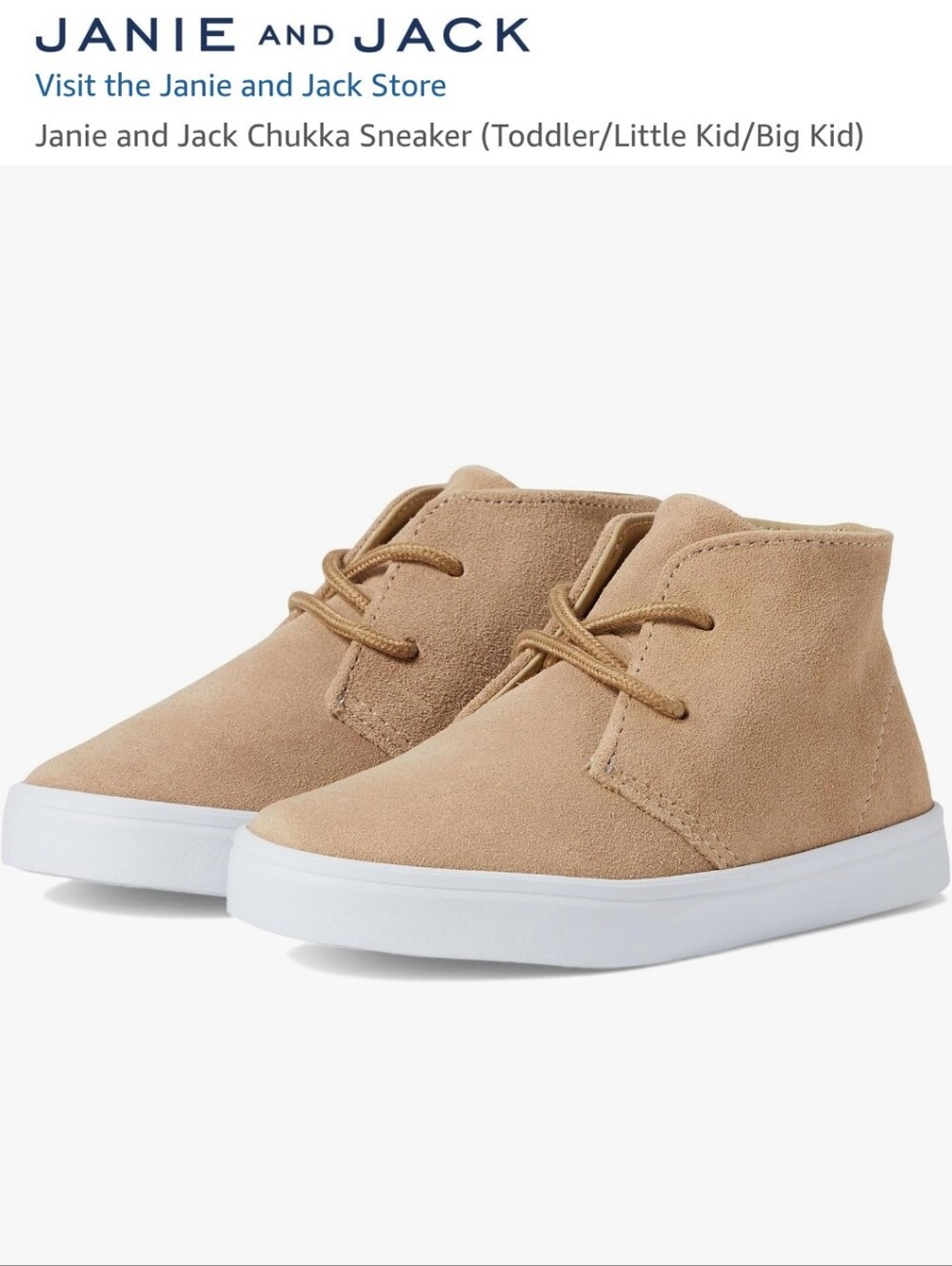 Janie and Jack Chukka Boot Sneaker Boys Size 1